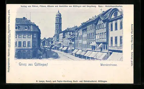 AK Göttingen, Blick in die Weenderstrasse
