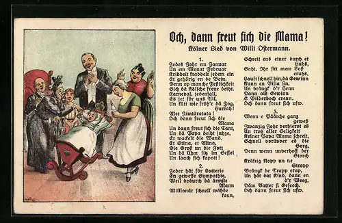 AK Och, dann freut sich die Mama!, Kölner Lied von Willi Ostermann