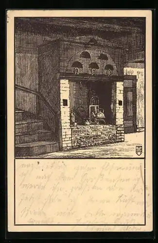 Künstler-AK I. O. G. T., Niedersächsisches Bauernhaus, Freimaurer u. Anti-Alkohol