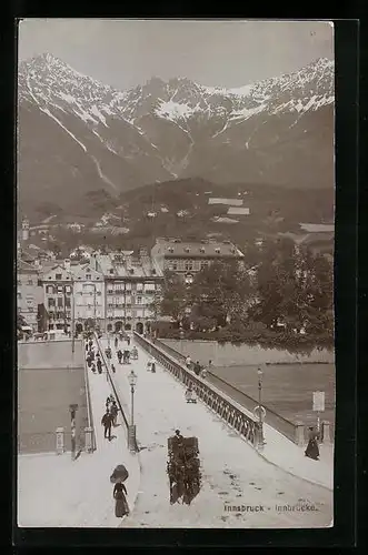Foto-AK Fritz Gratl: Innsbruck, Blick auf die Innbrücke