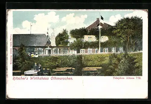 AK Hamburg-Othmarschen, Gasthaus Ritscher