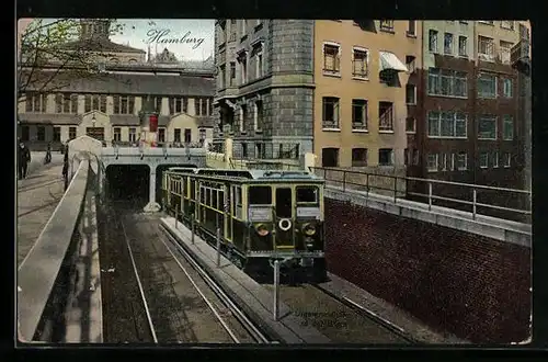 AK Hamburg, Untergrundbahn an der Börse