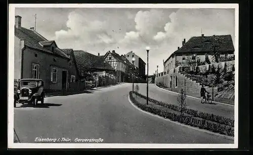 AK Eisenberg i. Thür., Partie aus der Geraerstrasse