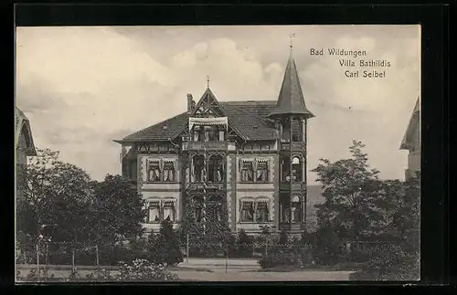 AK Bad Wildungen, Hotel Villa Bathildis, Bes. Carl Seibel