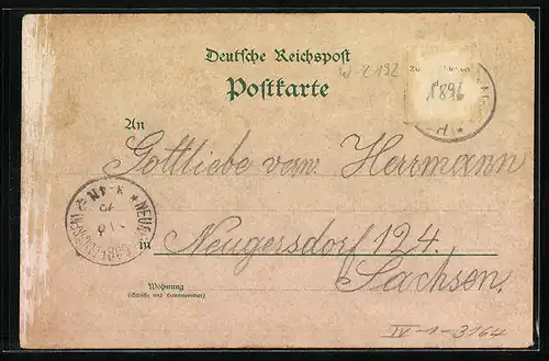 Lithographie Helgoland, Gruss mit Inselpanorama