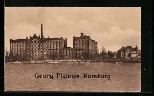 AK Hamburg, Blick auf die Fabrik Georg Plange