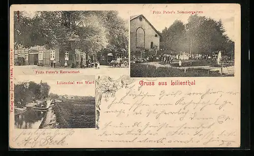 AK Lilienthal, Fritz Peter`s Restaurant u. Sommergarten