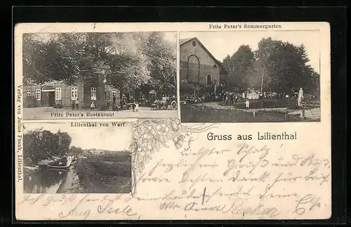 AK Lilienthal, Restaurant und Sommergarten Fritz Peter`s