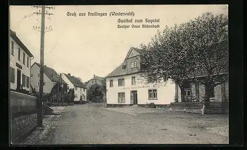 AK Freilingen /Westerwald, Gasthof zum Sayntal, Bes. Omar Bickenbach