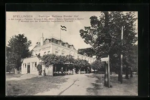 AK Hamburg-Stellingen, Gasthof Stellinger Ballhaus Bunder Hof