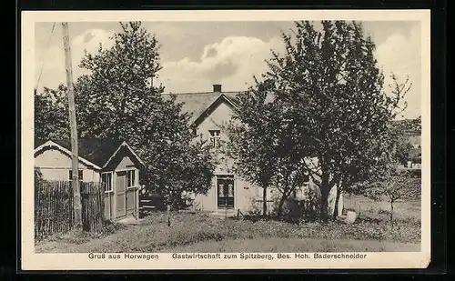 AK Horwagen, Gasthaus zum Spitzberg H. Baderschneider mit Nebengebäude
