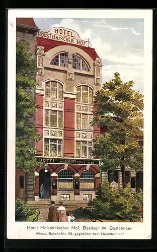 AK Hamburg-Altona, Hotel Holsteinischer Hof, Bahnhofstr. 96
