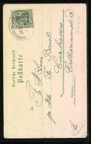 Lithographie Helgoland, Totalansicht aus der Vogelschau