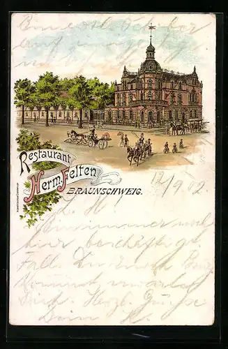 Lithographie Braunschweig, Restaurant Herm. Felten