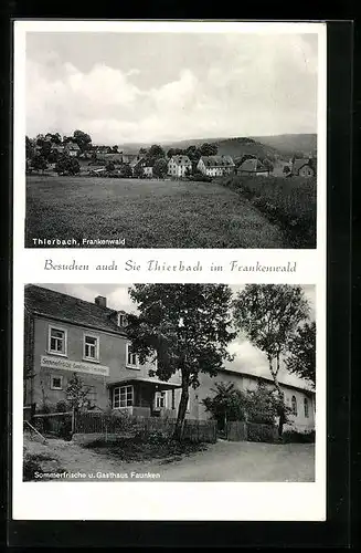 AK Thierbach im Frankenwald, Gasthaus Faunken, Teilansicht