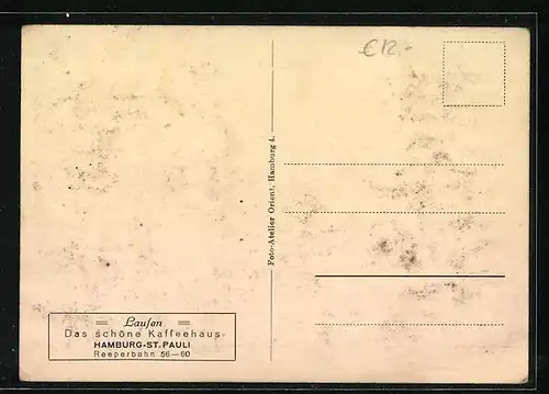 AK Hamburg-St. Pauli, Cafe Laufen, Reeperbahn 56-60