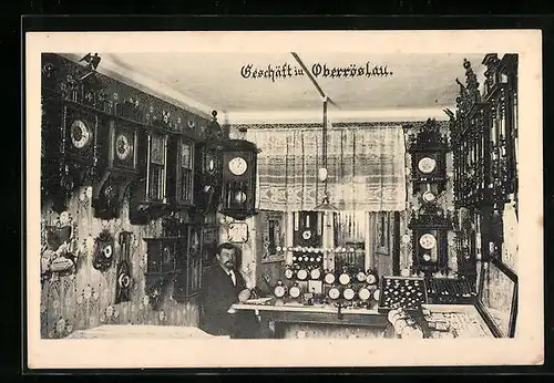 AK Thierstein-Oberröslau, Geschäft des Uhrmachers Sig. Schirnding