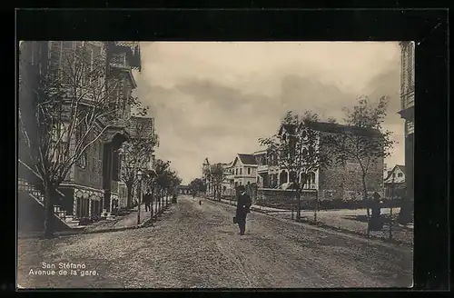 AK Constantinople-San Stefano, Avenue de la gare