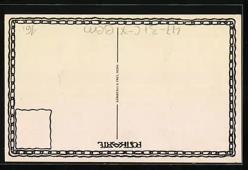 Künstler-AK Bern, Mulus der Real O. Ka. 1918, Betrunkene Studenten, Absolvia