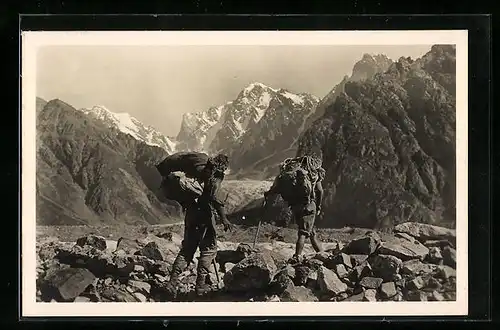 AK Kaukasusexpedition der Alpinistengilde 1930, Abmarsch vom Dych-su-Lager