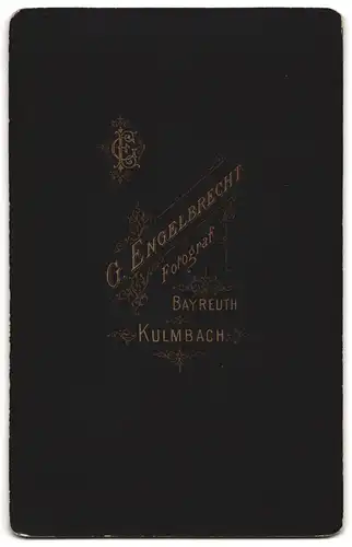 Fotografie Georg Engelbrecht, Bayreuth, Kulmbach, Bürgerliches Paar in hübscher Kleidung