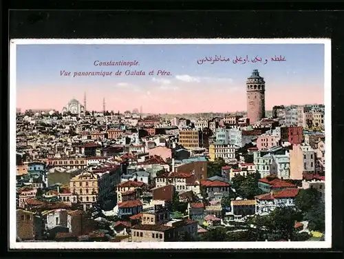 AK Constantinople, Vue panoramique de Galata et Pera