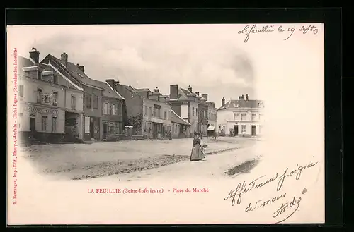 AK La Feuillie, Place du Marche