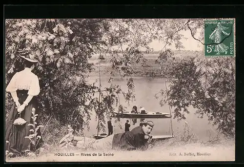 AK Houilles, Rives de la Seine