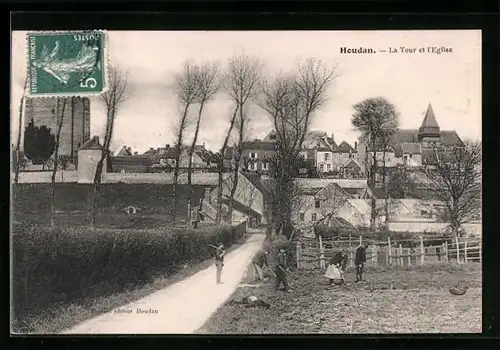 AK Houdan, la tour et l`eglise