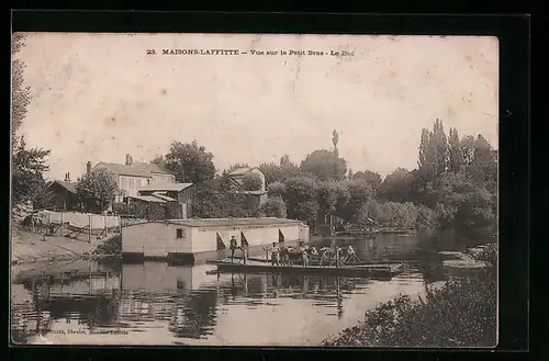 AK Maisons-Laffitte, vue sur le Petit Bras, Le Bac
