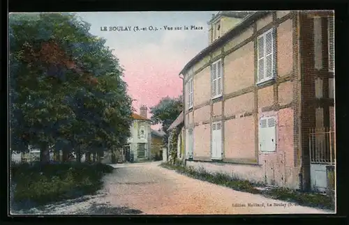 AK Le Boulay, Vue sur la Place