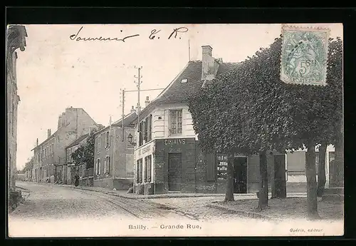 AK Bailly, Grande Rue, Strassenpartie