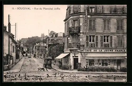 AK Bougival, Rue du Maréchal Joffre