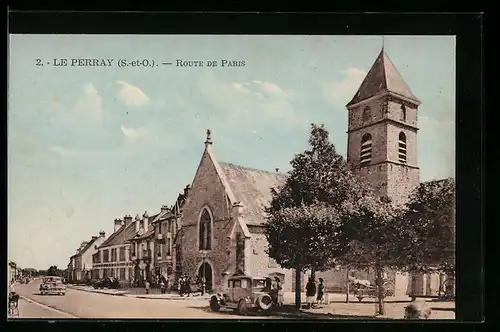 AK Le Perray, Route de Paris