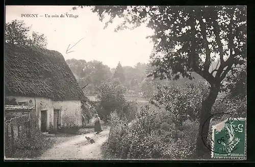 AK Poigny, Un coin du Village
