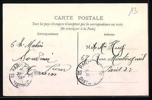 AK Poigny, Un coin du Village