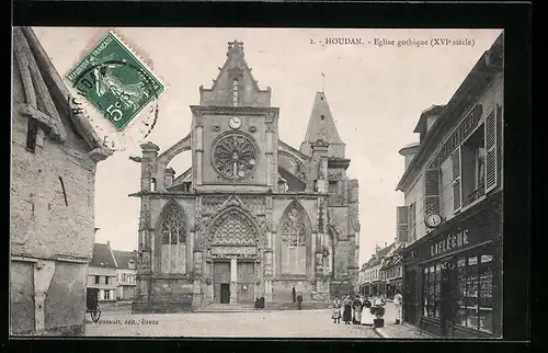 AK Houdan, Eglise gothique