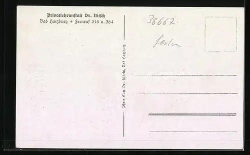 AK Bad Harzburg, Privatlehranstalt Dr. Hitsch, Laboratorium