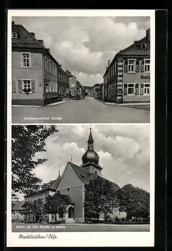 AK Marktleuthen /Obfr., Kirchenlamitzer Strasse, Kirche