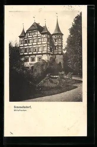 AK Simmelsdorf, Villa in Fachwerkbauweise