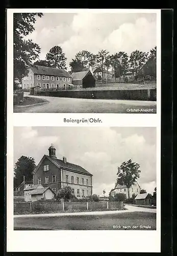 AK Baiergrün, Schule, Teilansicht mit Haus