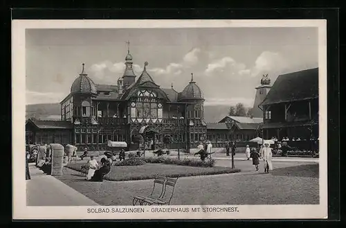 AK Solbad Salzungen, Gradierhaus mit Storchnest