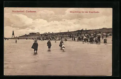 AK Cuxhaven, Strandleben bei der Kugelbaake