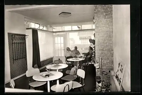 AK Holzhausen, Eisdiele Hans Duffe, Innenansicht, Berliner Str. 127