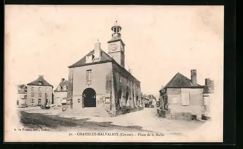 AK Chatelus-Malvaleix, Place de la Halle