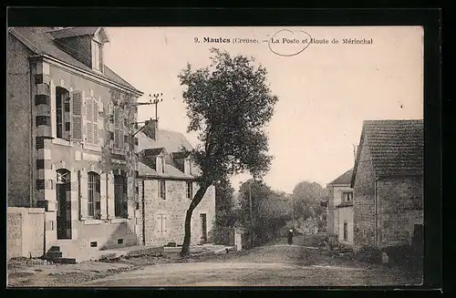 AK Mautes, La Poste et Route de Mérinchal