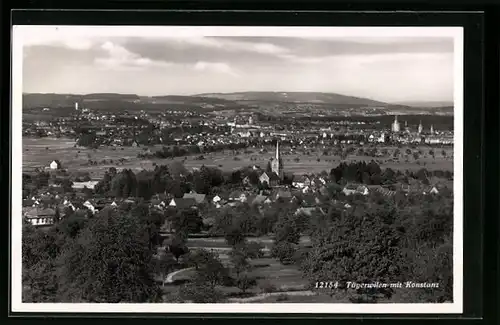 AK Tägerwilen, Panorama mit Konstanz