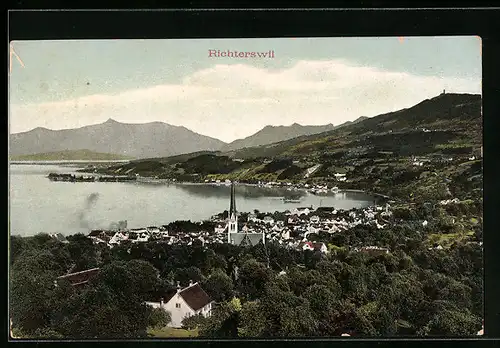 AK Richterswil, Teilansicht mit Kirche