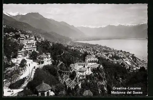 AK Orselina-Locarno, Panorama & Madonnadel Sasso