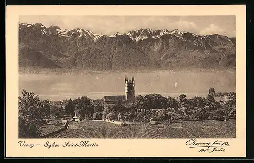 AK Vevey, Eglise Saint-Martin